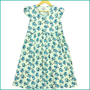 Stitch Flower Ladies Dress Japanese - Sea Green