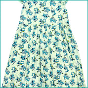 Stitch Flower Ladies Dress Japanese - Sea Green