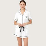 Mini Love Ladies Shorts Set - White