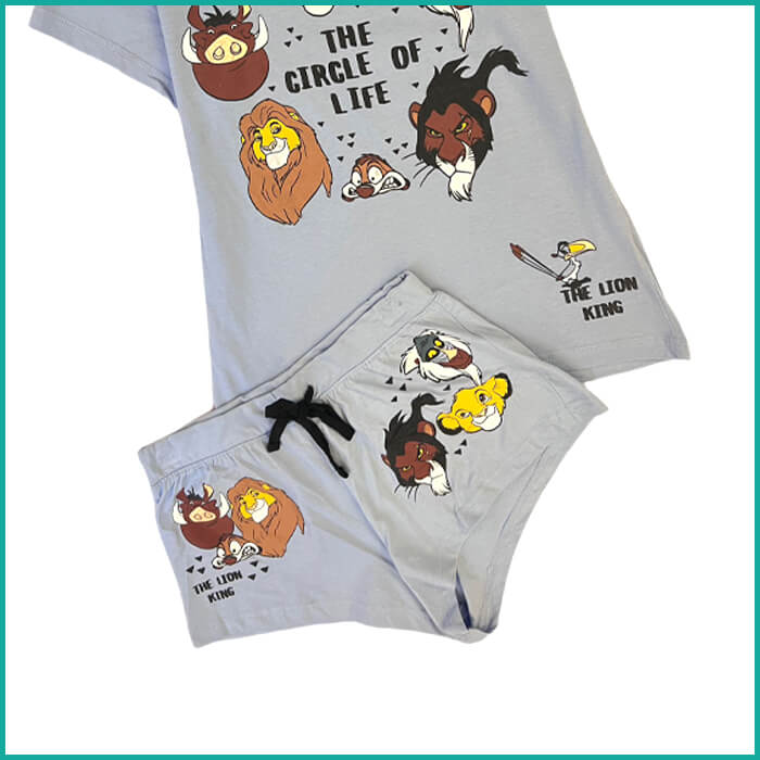 Circle of life Ladies Shorts Set - Grey