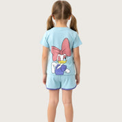 Daisy Girls Summer Shorts Set – Sky Blue