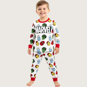 Marvel Face Boys Cotton Pajama Set PRIMARK - White
