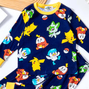 Pokémon Boys Full Sleeves Pajama Set - Navy