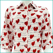 Love Heart Ladies Sleepwear Long Dress Satin Material - Pink -Free Size