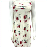 Roses Ladies Satan Silk Halfer - Cream -Free size