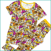 Flintstones Ladies Pajama Set - Brown