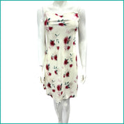 Roses Ladies Satan Silk Halfer - Cream -Free size