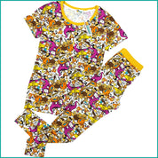 Flintstones Ladies Pajama Set - Brown