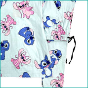 Happy Stitch Ladies Pajama Set - Blue