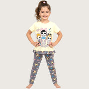 Chill Together Girls Leggings Set - Yellow
