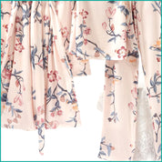 Floral Ladies Loungewear 3 Pcs Set - Cream