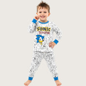 Sonic Hedgehog Boys Cotton Pajama Set PRIMARK - White