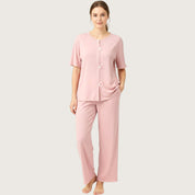Triple Bow Ladies Pajama Set - Pink