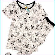 Think Minnie Ladies Pajama Set - Off White