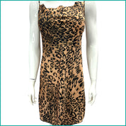 Tiger Print Ladies Satan Silk Halfer - Brown -Free size