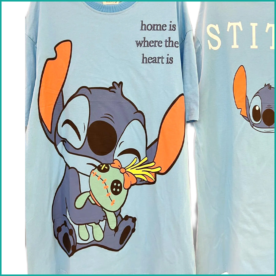 Stitch Playing Ladies Dress - Blue