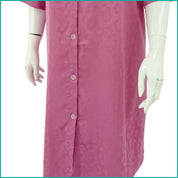 Design Ladies Sleepwear Long Dress Satin Material - Pink -Free Size