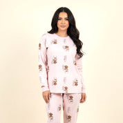 Puppy Ladies Pajama Set - Pink
