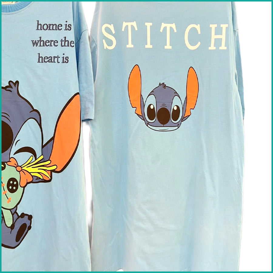 Stitch Playing Ladies Dress - Blue