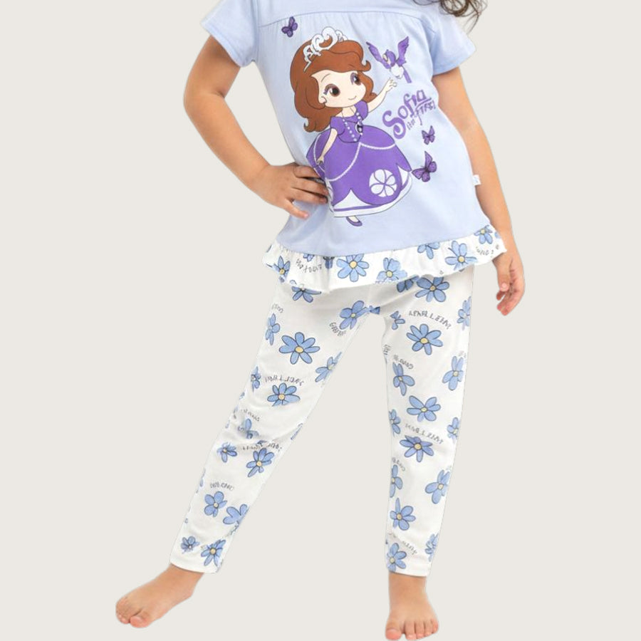 Sofia Girls Leggings Set - Blue