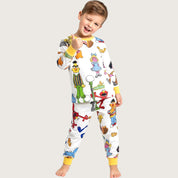 Sesame Street Boys Pajama Set - White