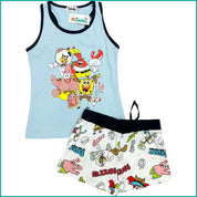 SpongeBob Ladies Shorts Set - Blue White