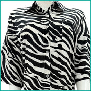 Tiger Print Ladies Sleepwear Long Dress Satin Material - White -Free size