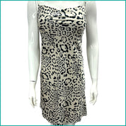 Tiger Print Ladies Satan Silk Halfer - White -Free size