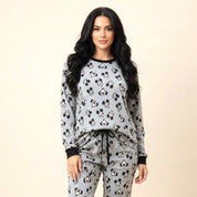 Mickey Mouse Ladies Pajama Set - Grey