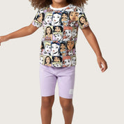 All Princess Girls Summer Shorts Set – Purple