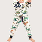 Dinosaurs Boys Pajama Set - White