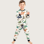 Dinosaurs Boys Pajama Set - White