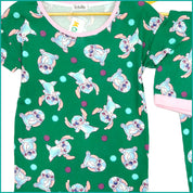 Lilo Stitch Ladies Pajama Set - Green