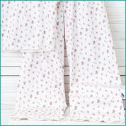 Mini Floral Ladies Loungewear Pajama Set - White
