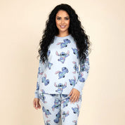 Stitch Ladies Pajama Set - Sky Blue