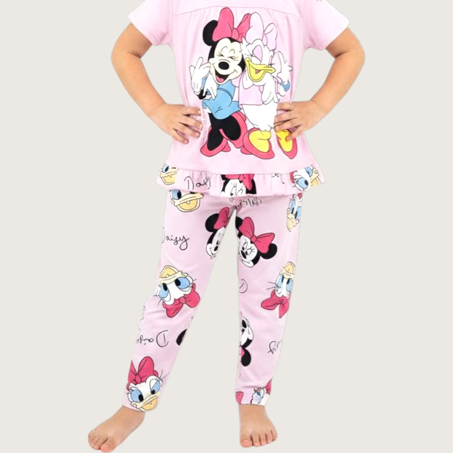 Minnie Daisy Girls Leggings Set - Pink