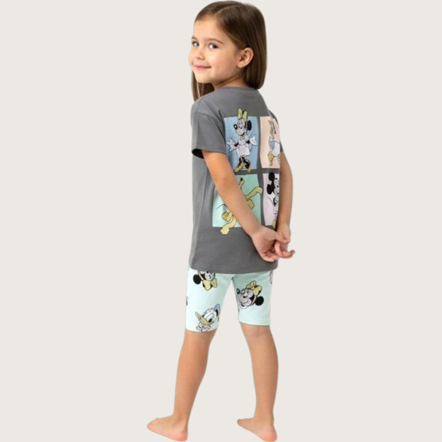 Minnie Girls Summer Shorts Set – Grey