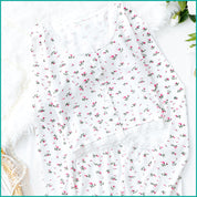 Rose Ladies Crop Full Sleeves T-Shirt with Shorts - White