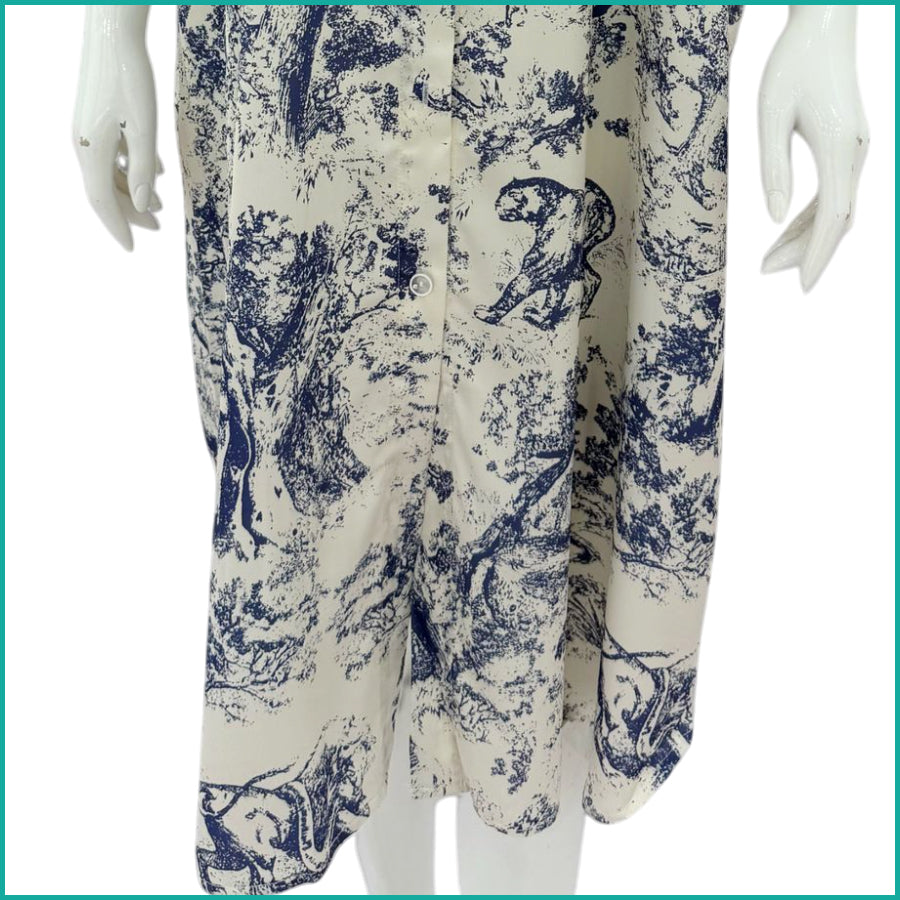 Design Ladies Sleepwear Long Dress Satin Material - White -Free Size