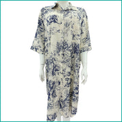 Design Ladies Sleepwear Long Dress Satin Material - White -Free Size
