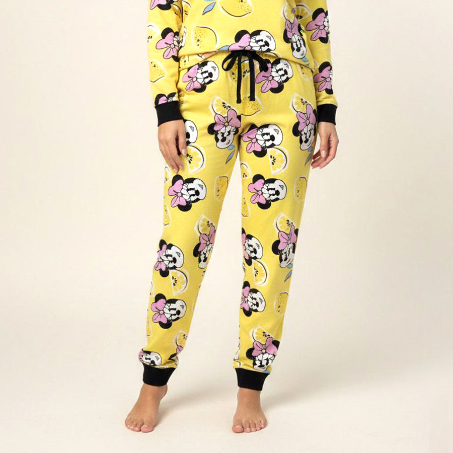 Minnie Lemon Ladies Pajama Set - Yellow