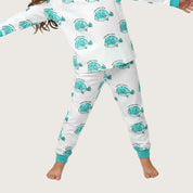 Fish Girls Full Sleeves Pajama Set - White