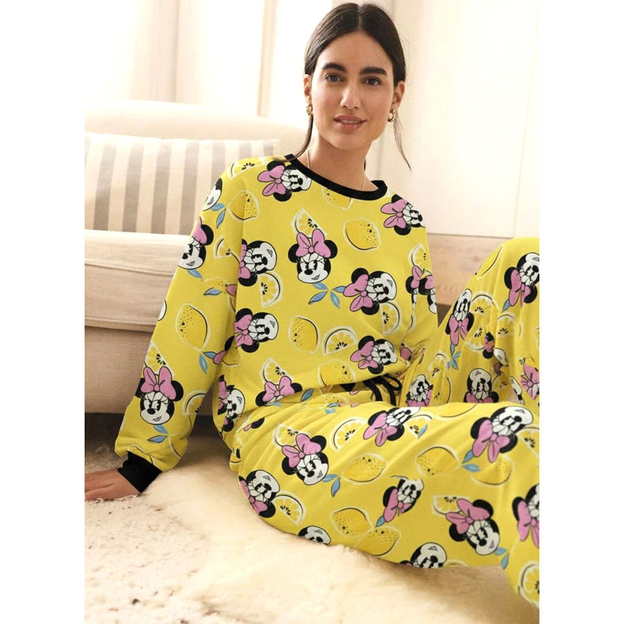 Minnie Lemon Ladies Pajama Set - Yellow
