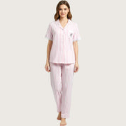 VS Strips Ladies Pajama Set - Pink