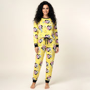 Minnie Lemon Ladies Pajama Set - Yellow