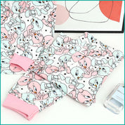 Tweety Ladies Full Sleeves Pajama Set - White