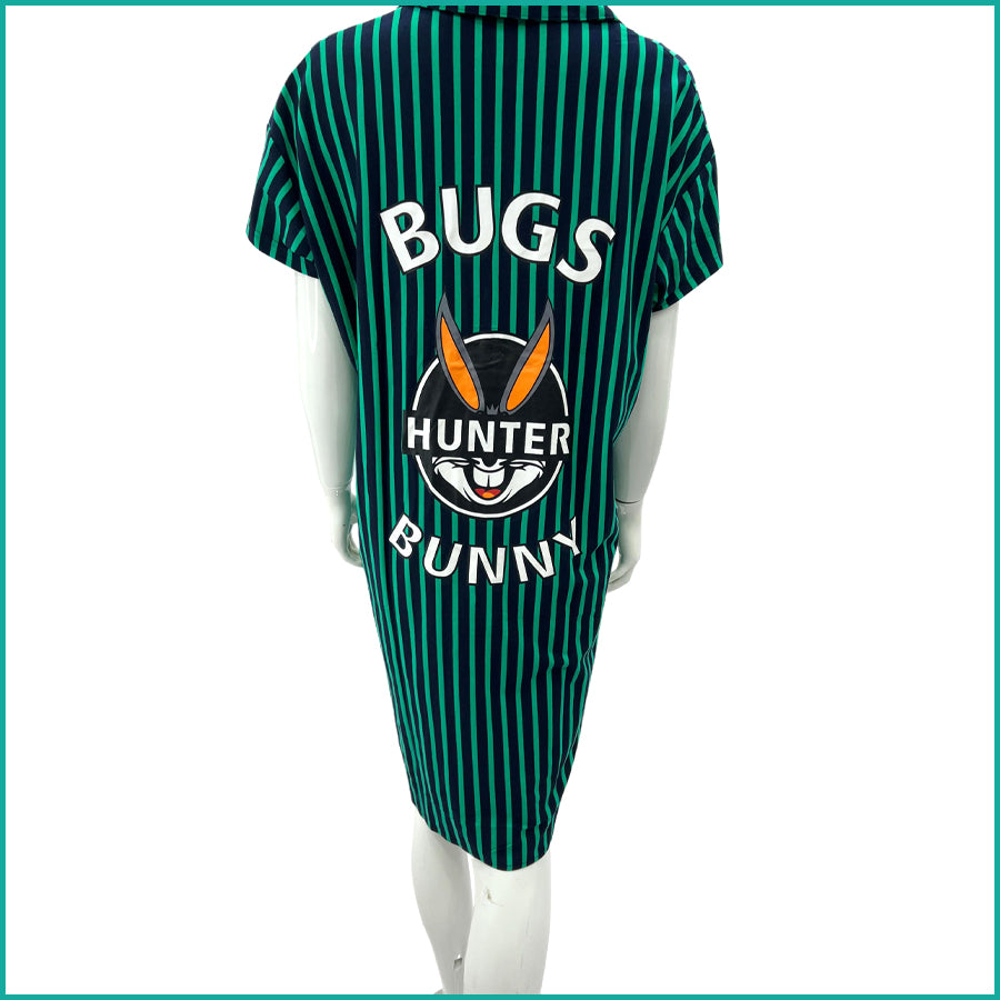 Hunter Bugs Bunny Ladies Dress - Green Black -Free Size
