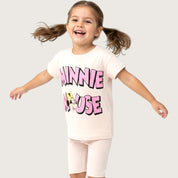 Minnie Girls Summer Shorts Set – Cream