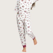 All Rose Girls Full Sleeves Pajama Set - White