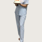 VS Strips Ladies Pajama Set - Blue